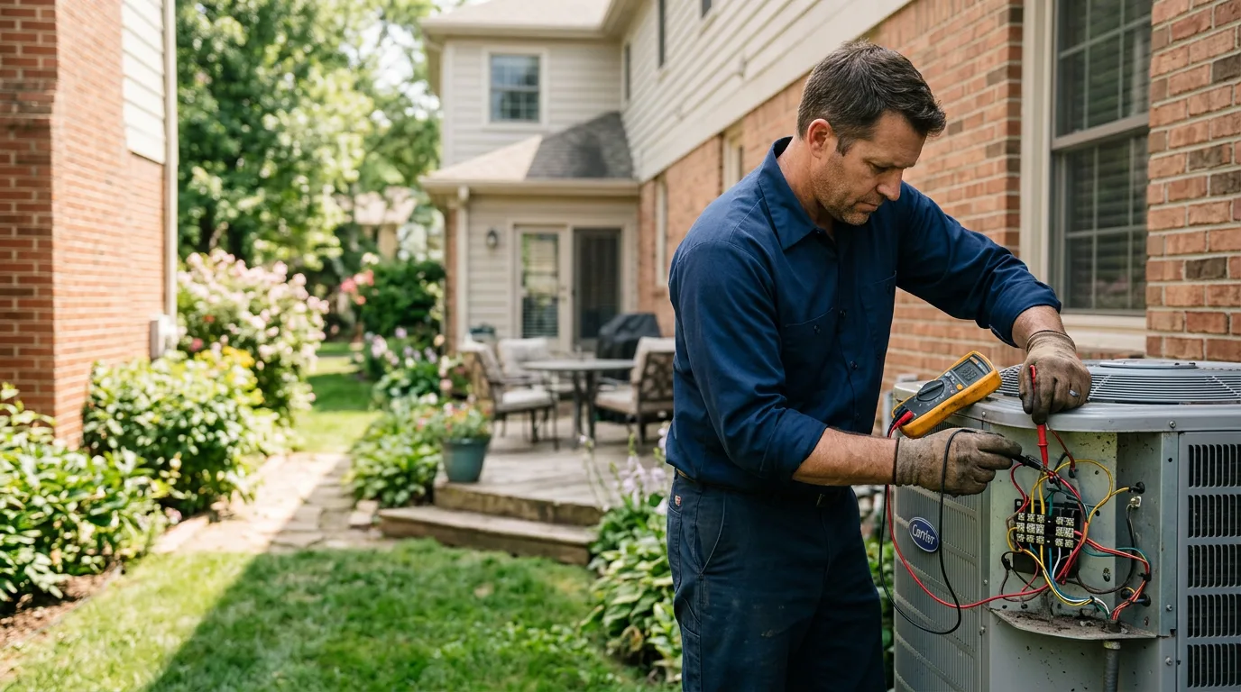 HVAC technician working near Solon, IA